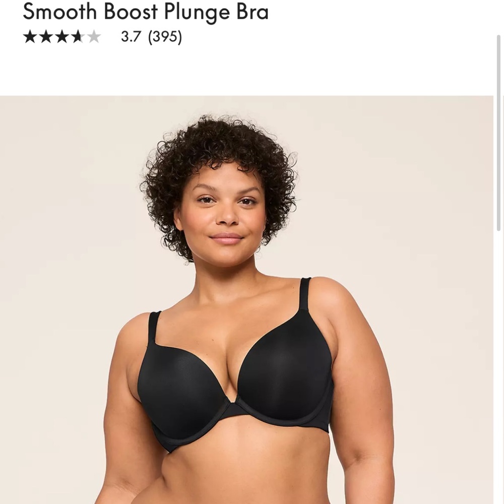 Like New - Cacique Smooth Boost Plunge Bra - Tiramisu - 40B - Picture 3 of 5